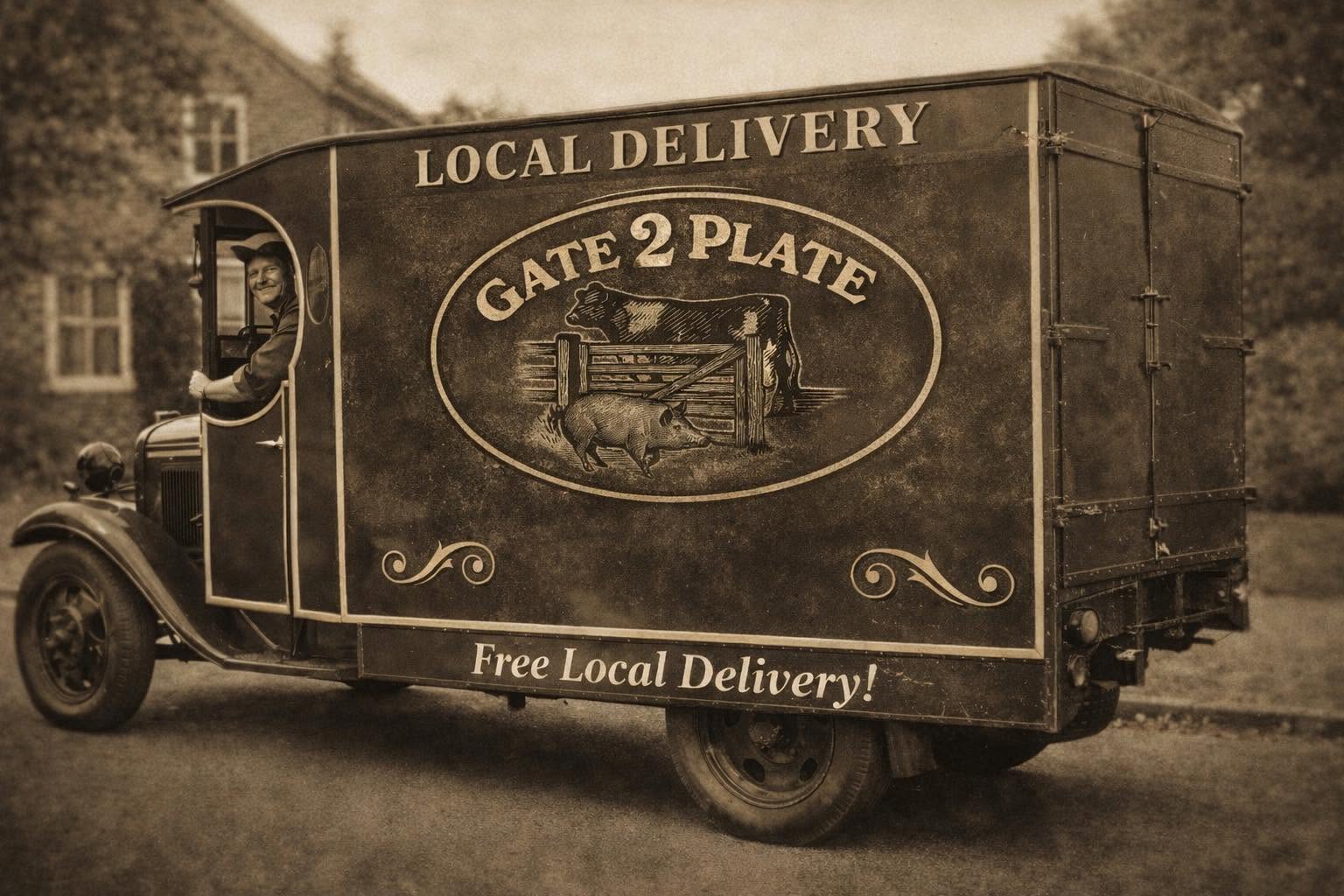 Gate 2 Plate free local delivery van