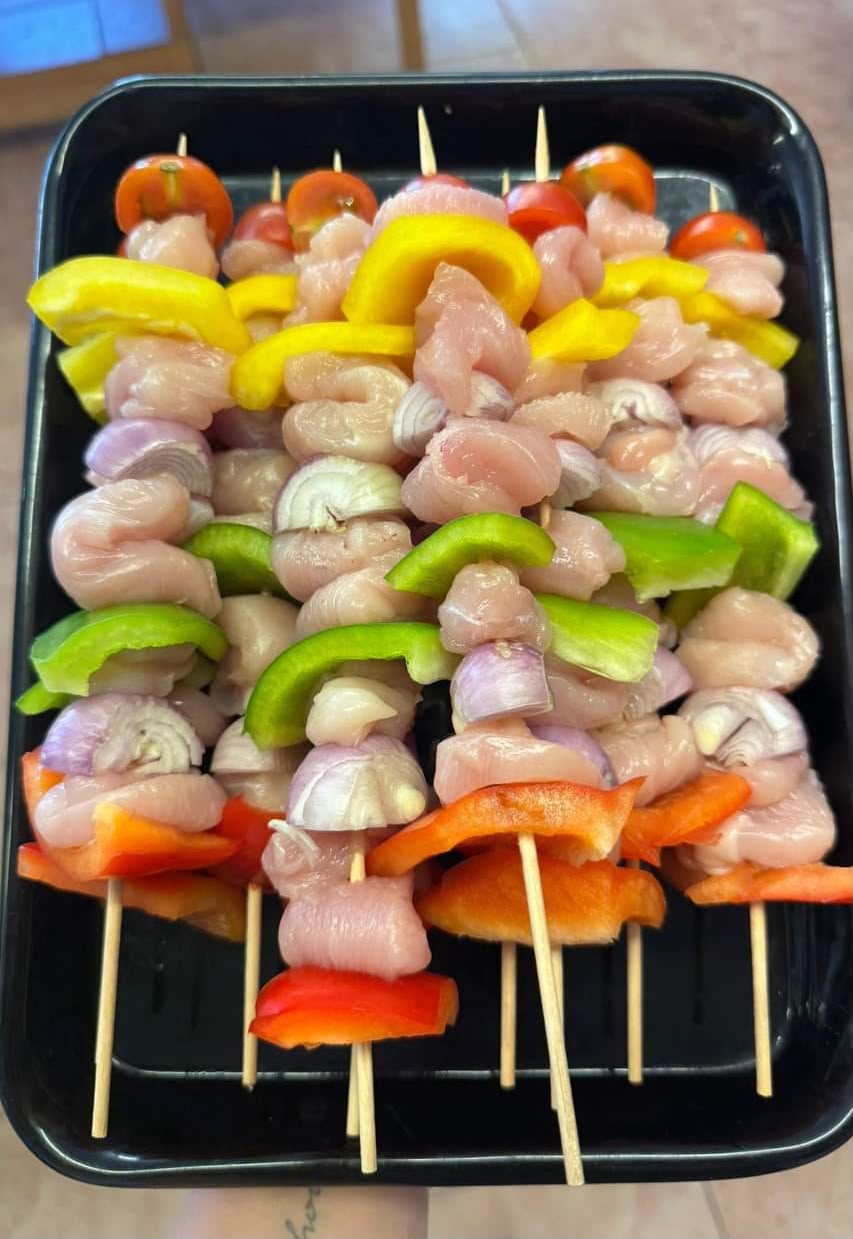 Rainbow Chicken Skewers